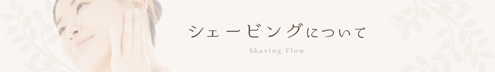 シェービング：シェービングについて